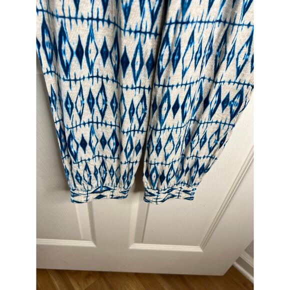 8 Days A Week by Frankie's Bikinis Women's Pull-On Pants Blue/White ~ Size S - Picture 5 of 8